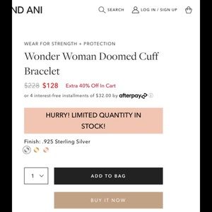 ALEX AND ANI (Wonder Woman Doomed Cuff Bracelet